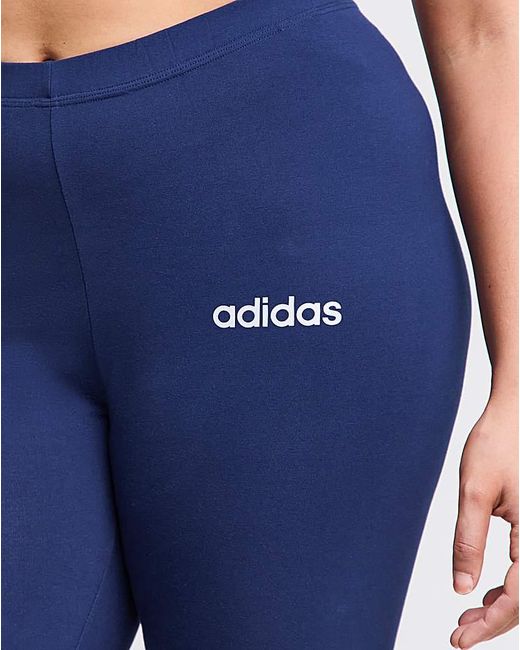 Adidas Blue Linear Leggings Plus Size