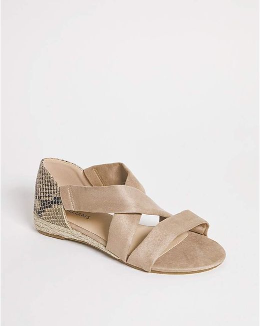 JD Williams Natural Multi Strap Espadrille E Fit