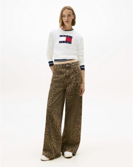 Tommy Hilfiger White Sparkle Flag Sweater