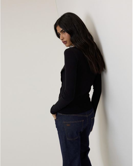 Nobody's Child Blue Nc Square Neck Top