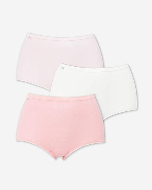 Sloggi Pink 3Pk Basic Maxi Briefs Multi