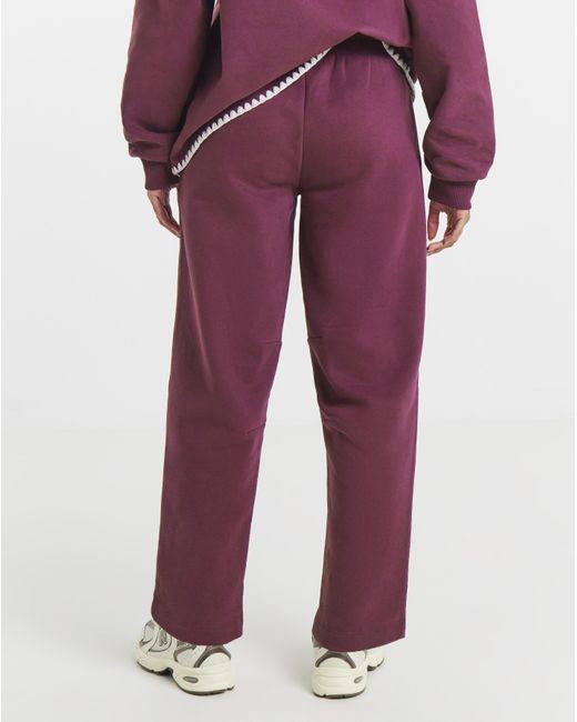 Simply Be Red Whipstitch Barrel Leg Jogger