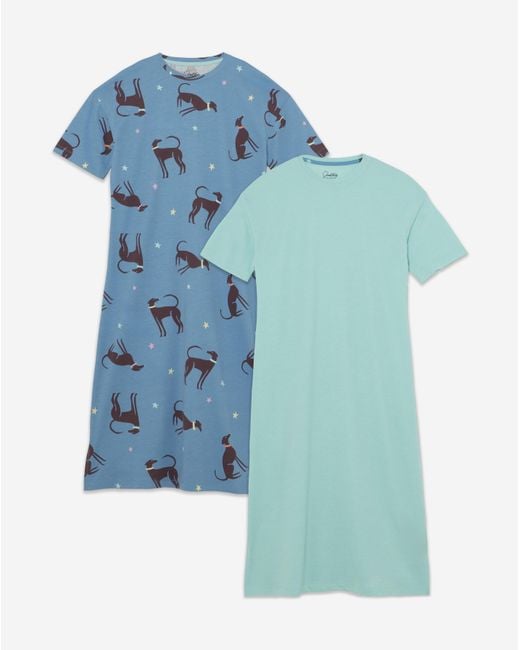 Pretty Secrets Blue 2 Pack Midi Nighties