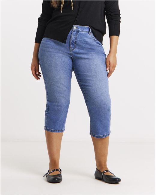 Simply Be Blue 24/7 Slim Crop Jeans