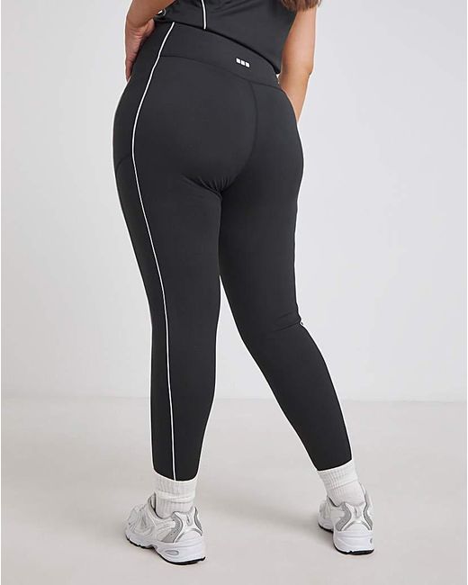 Simply Be Black Piping Legging