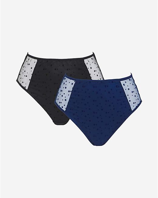 Pretty Secrets Blue 2 Pack Hannah Full Fit Knickers