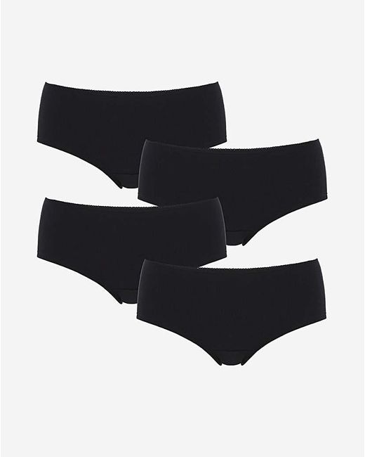 Pretty Secrets Black 4 Pack Value Cotton Shorts