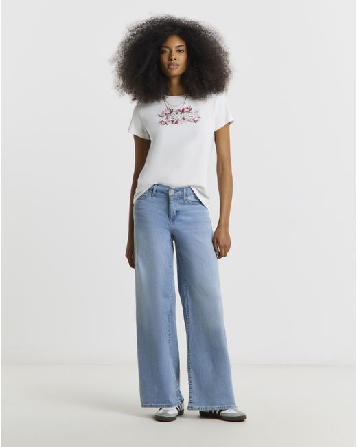 Levi's Blue 318 Shaping Wide Leg Jeans