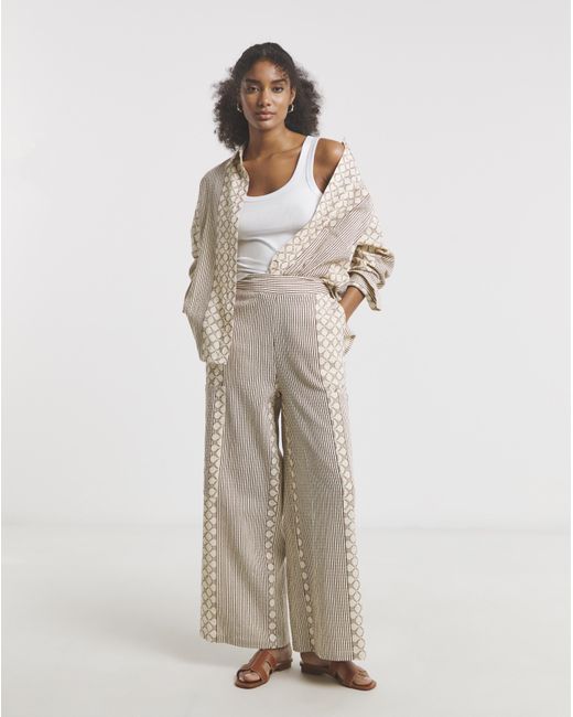 Native Youth Natural Jaquard Trouser