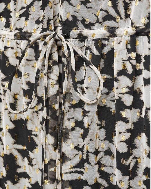 Mango White Floral Print Midi Dress