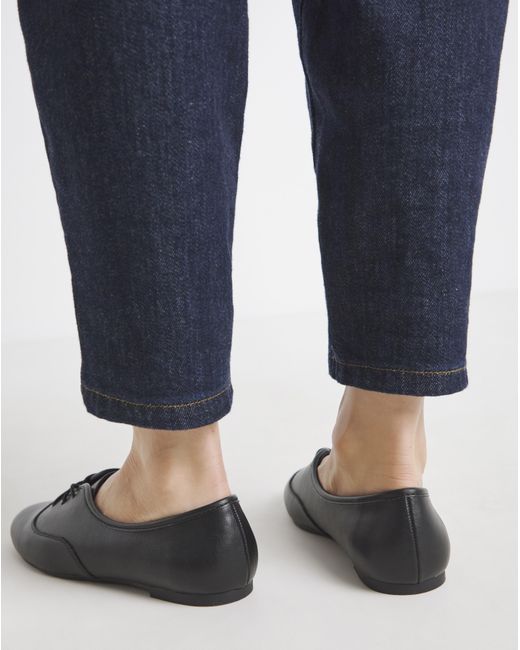Simply Be Blue Lace Up Ballerina Shoe Extra Wide