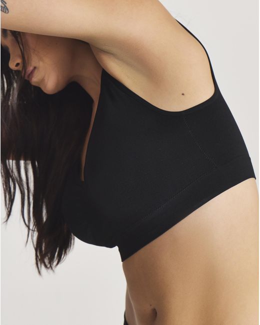 Pretty Secrets Black V Front Seamfree Comfort Bra