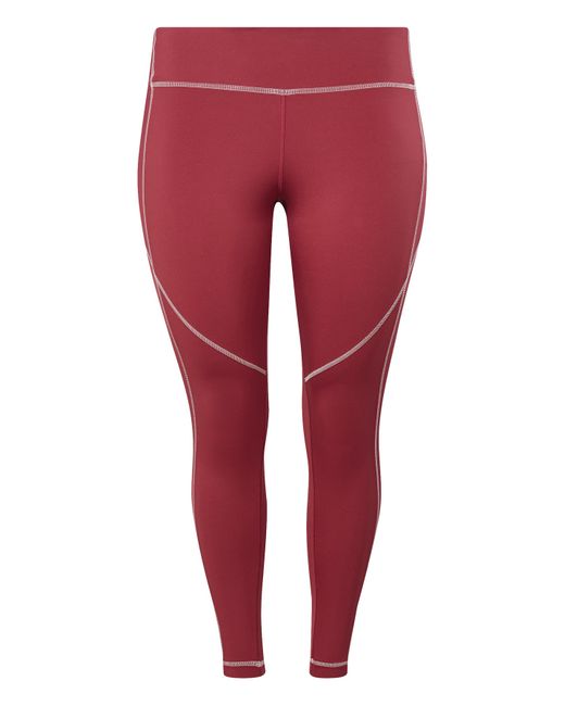 Reebok Red Wor Big Logo Tight Plus Size