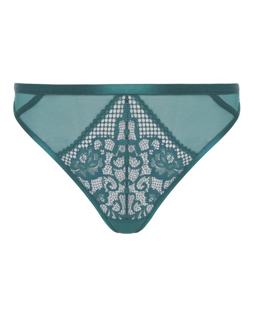 Figleaves Blue Opal Lace Thong
