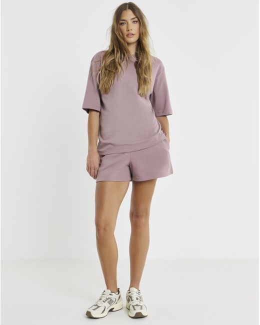 Sweaty Betty Purple Cotton Longline T-Shirt