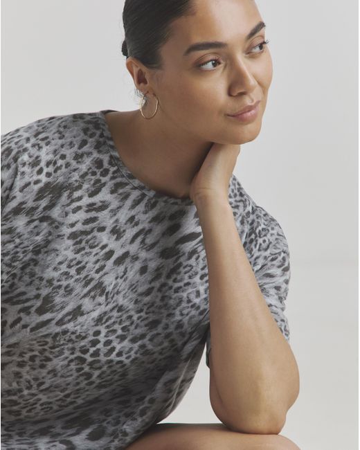 Simply Be Gray Leopard Print Value 2 Pack Shortie Sets