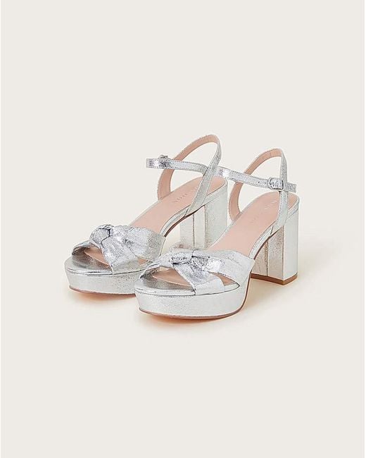 Monsoon Natural Twist Knot Platform Heels