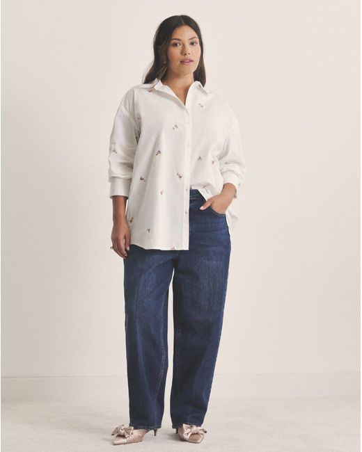 Simply Be Natural Cocktail Embroidered Shirt