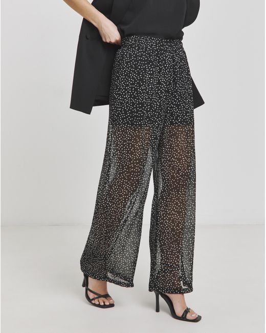 Simply Be Multicolor Wide Leg Chiffon Trousers
