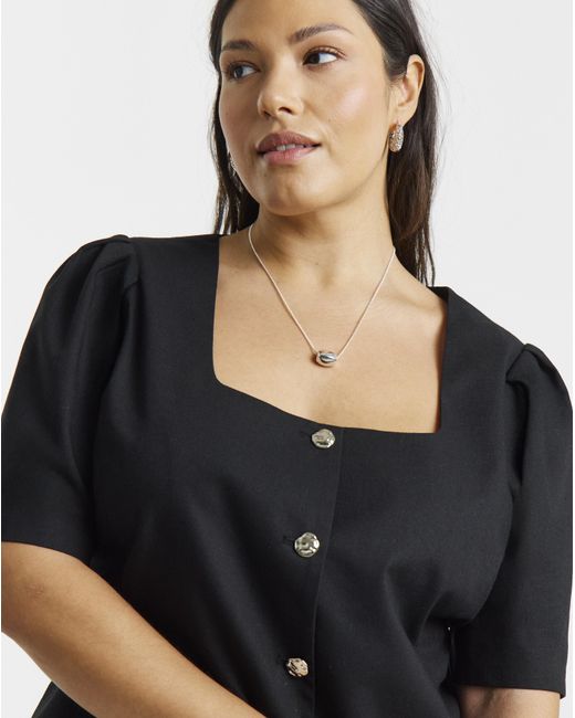 Simply Be Black Peplum Blazer