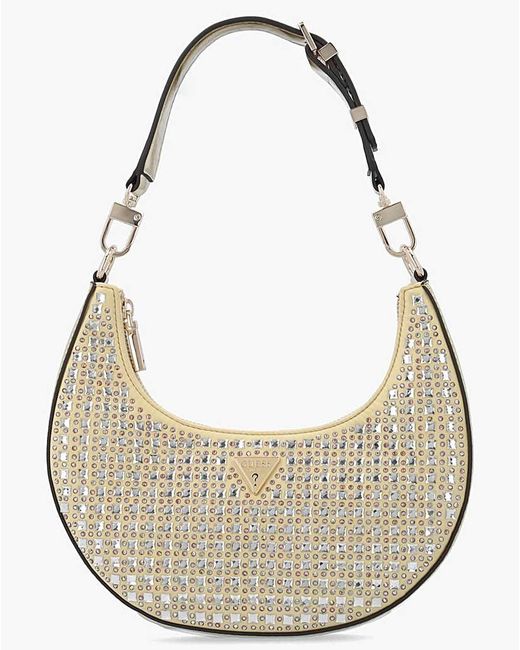 Guess Metallic Small Lua Embellished Hobo