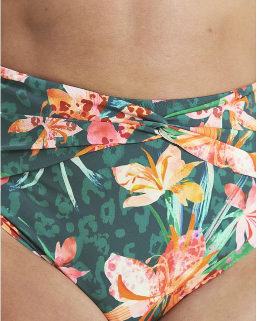 MAGISCULPT Multicolor Twist Front Bikini Bottoms