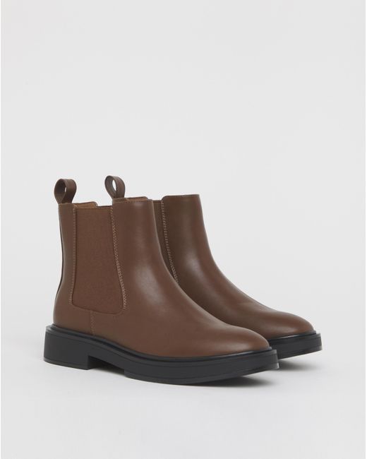 Simply Be Brown Classic Chelsea Boot Wide