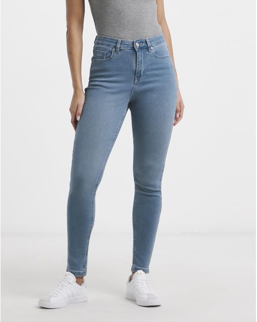 Simply Be Blue Mid Skinny Highwaist Super Stretch