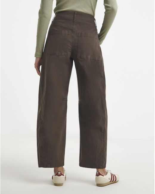 Simply Be Brown Barrel Leg Trouser