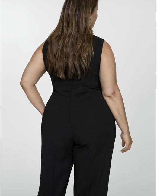 Mango Black Aty V-Neck Jumpsuit