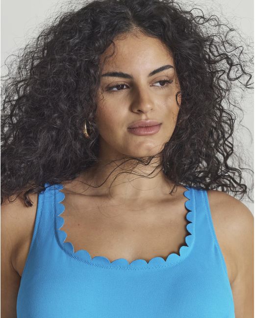 MAGISCULPT Blue Scallop Swimsuit