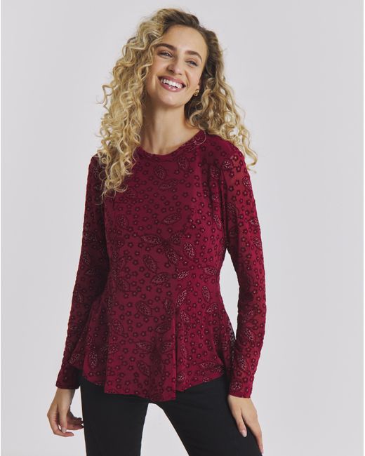 Joe Browns Red Mesmerising Mesh Top
