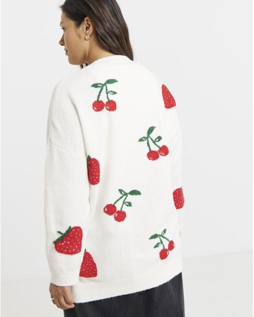 Simply Be White Boyfriend Cardigan