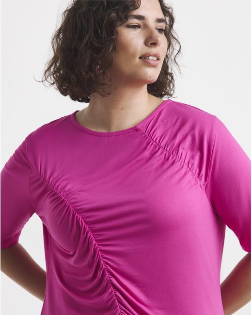 Simply Be Pink Seam Detail Top