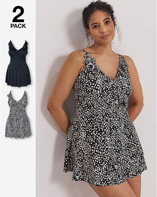 Simply Be Multicolor Value 2 Pack Swimdresses