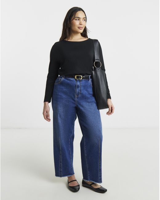 Simply Be White Pack Of 3 Slash Neck Tops