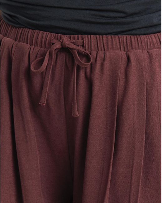 Simply Be Red Pleat Front Palazzo Trouser