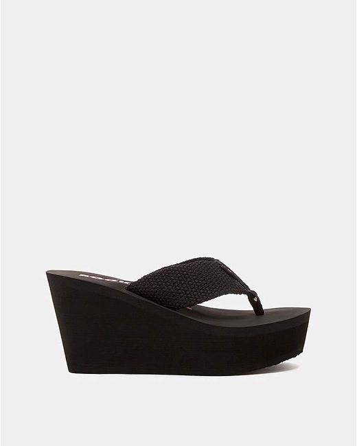 Rocket Dog Black Toe Post Wedge Sandals