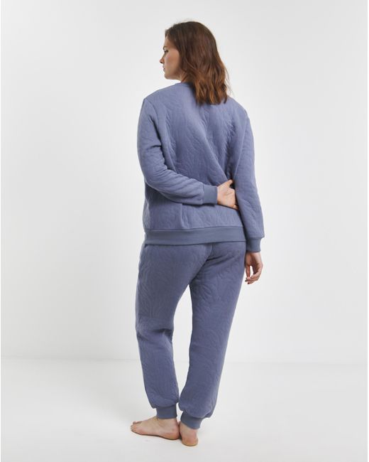 Pretty Secrets Blue Quilted Lounge Set