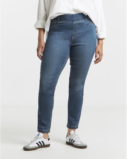 Simply Be Blue Slim Pull On Jeggings
