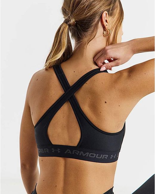 Under Armour Blue Crossback Mid Support Bra