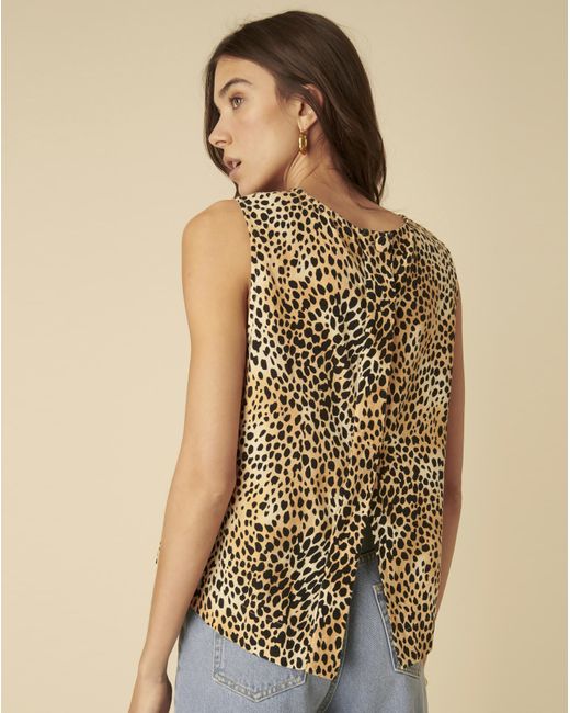 Nobody's Child Gray Stirling Leopard Tank Top