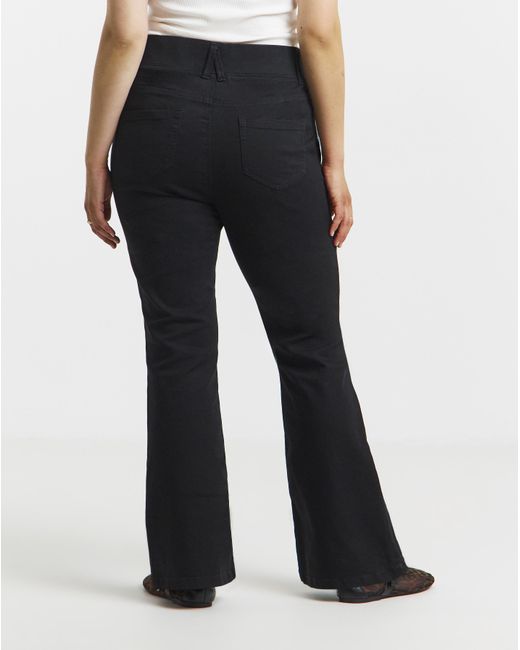 Simply Be White Flared Pull On Jeggings