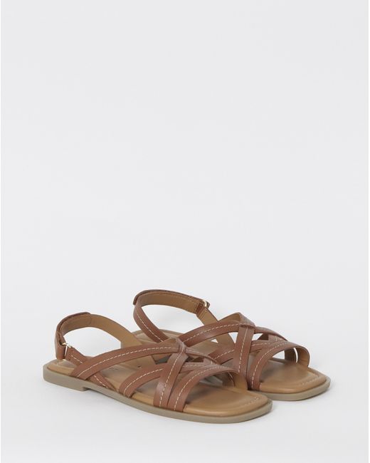 JD Williams Pink Contrast Stitch Strappy Sandal Wide