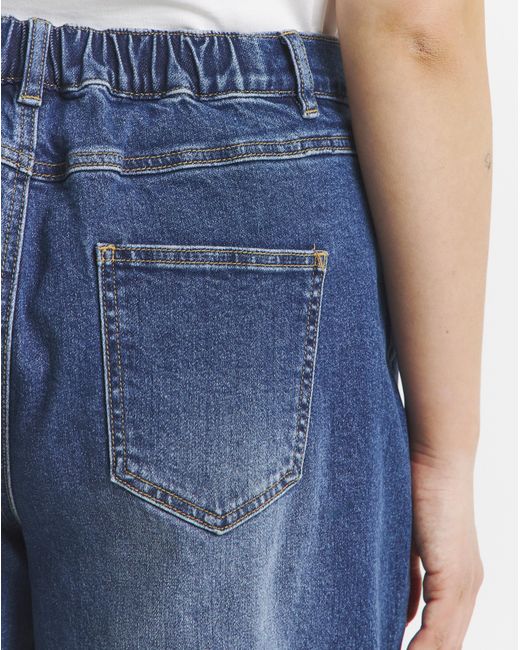 Simply Be Blue Cropped Tapered Jeans