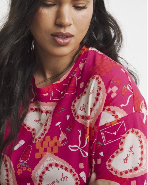 Simply Be Red 2 Pack Nighties