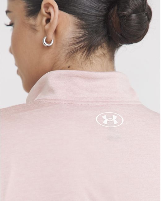 Under Armour Pink Tech 1/2 Zip Twist Top