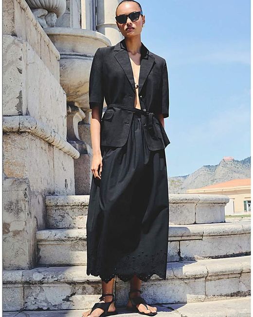 Mango Black Skirt Claus
