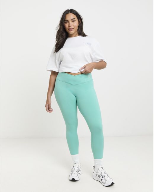 Gym King Blue 365 Wrap Front Leggings