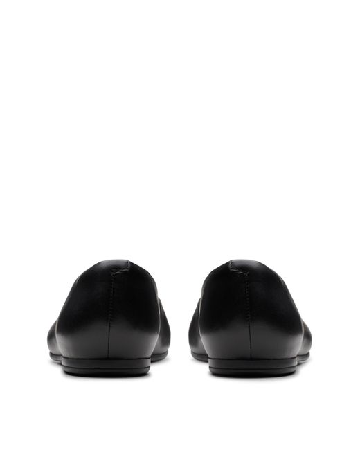 Clarks Black Livia Leather Ballerina D Fit
